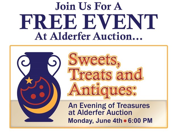 Image for Sweets, Treats and Antiques - An Evening of Treasures at Alderfer Auction: 6-4-18