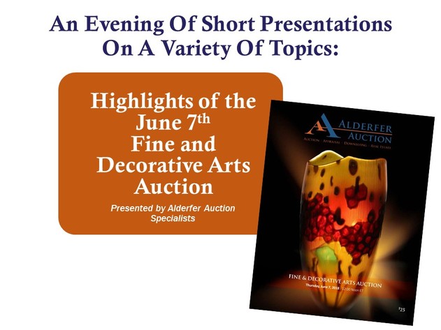 Image for Sweets, Treats and Antiques - An Evening of Treasures at Alderfer Auction: 6-4-18