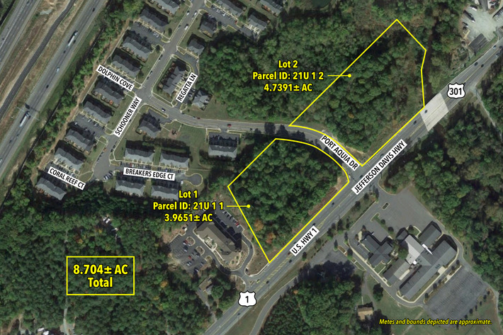 Image for 8.704 ± AC Development Opportunity - 2 Commercial Parcels - Frontage on U.S. Hwy. 1 - Port Aquia Dr., Stafford, VA