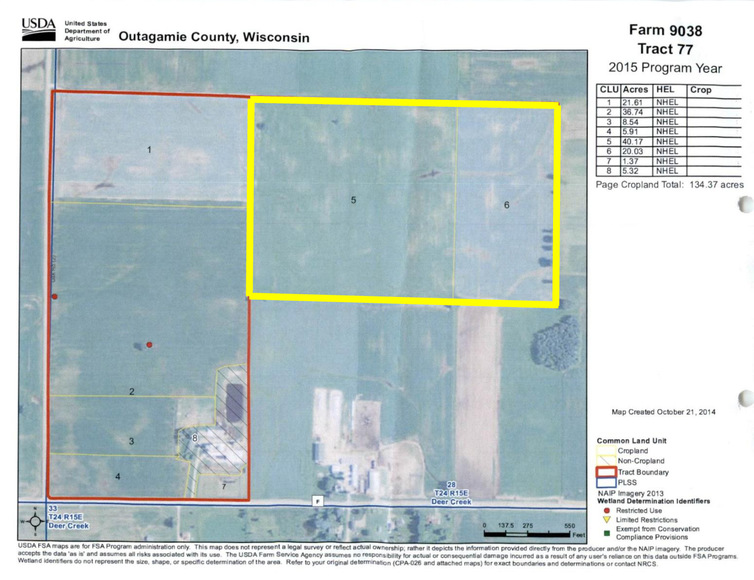 Image for 60 Acres Agricultural Land - Deer Creek, Outagamie County, Wisconsin
