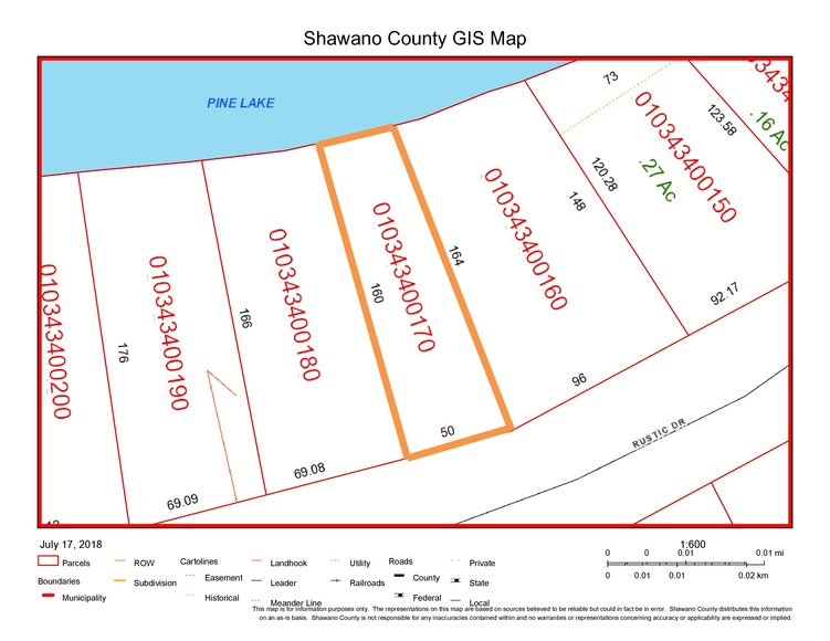 Image for Waterfront Lot on Pine Lake, Cloverleaf Lakes, Shawano County, WI