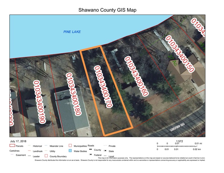 Image for Waterfront Lot on Pine Lake, Cloverleaf Lakes, Shawano County, WI