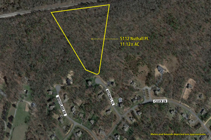 Image for 11.12 ± AC Homesite - Cul-De-Sac Lot in White Oak Forest - 5112 Nuthall Pl., Henrico, VA