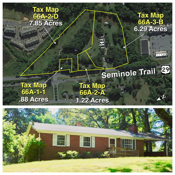 Image for 1,400' +/- of Rt. 29 Frontage!!  16.24 +/- Acres Offered in 2 Parcels:  .88 +/- Acres w/5 BR/3 BA Home and 15.33 +/- Acres w/Mobile Home Park, Former Motel & Outbuildings.  Selling to the Highest Bidder Regardless of Price!!