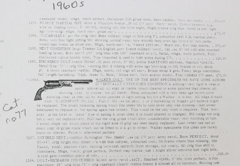 Image for Live and Online - Firearms, Accessories and Taxidermy Auction featuring an Original 1847 Colt Walker #122 attributed to C-Company of the Texas Rangers: 12-18-18