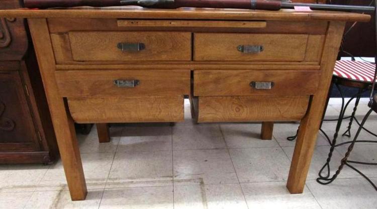 Image for Antique wood possum belly kitchen cabinet