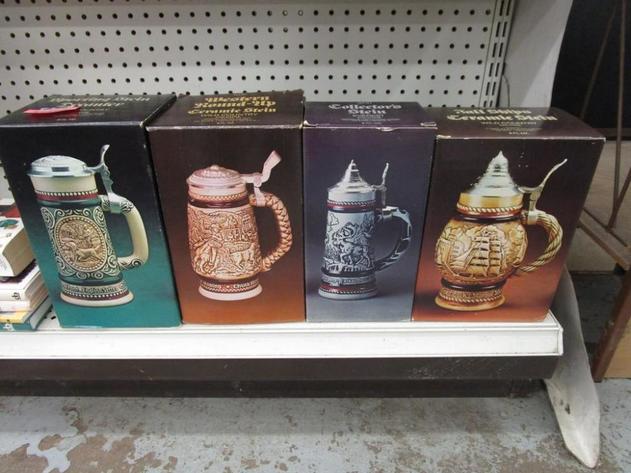 Image for (4) Avon collector steins in boxes