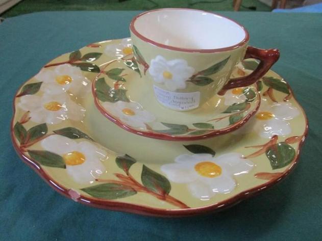 Image for Stangl White Dogwood 3-piece set