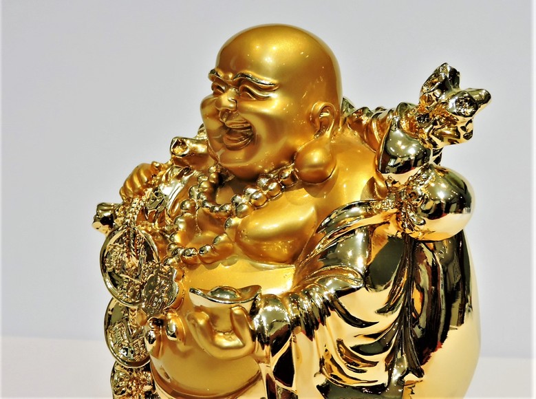 Image for BUDDHA!! THE GOLDEN LAUGHING BUDDHA LUCKY & HAPPINESS