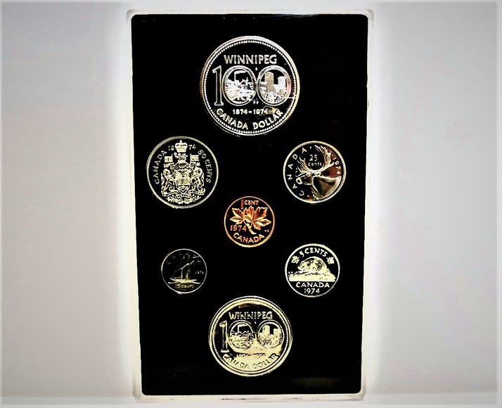 1974 Canada Proof Double Dollar Mint Set - 100th anniversary of the city of Winnipeg, Manitoba