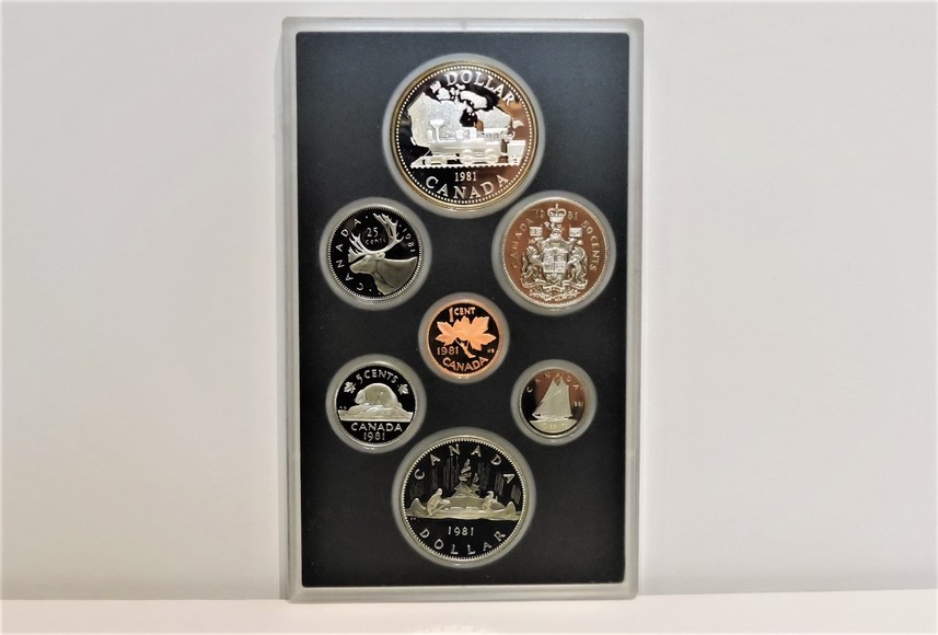 1981 Canada Proof Double Dollar Mint Set  - 100th anniversary of the Trans-Canada Railway.