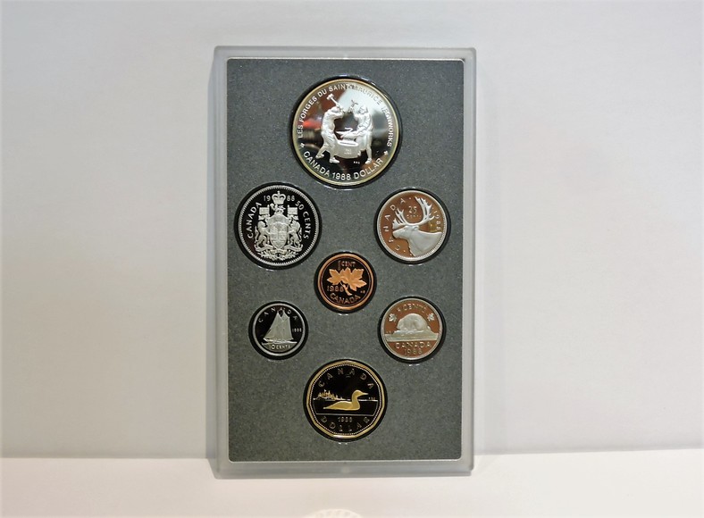 1988 Canada Proof Double Dollar Mint Set - 250th Anniversary of the Saint-Maurice Ironworks. 