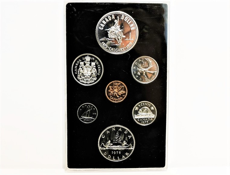 1975 Canada Proof Double Dollar Mint Set - 100th anniversary of the founding of Calgary, Alberta. 