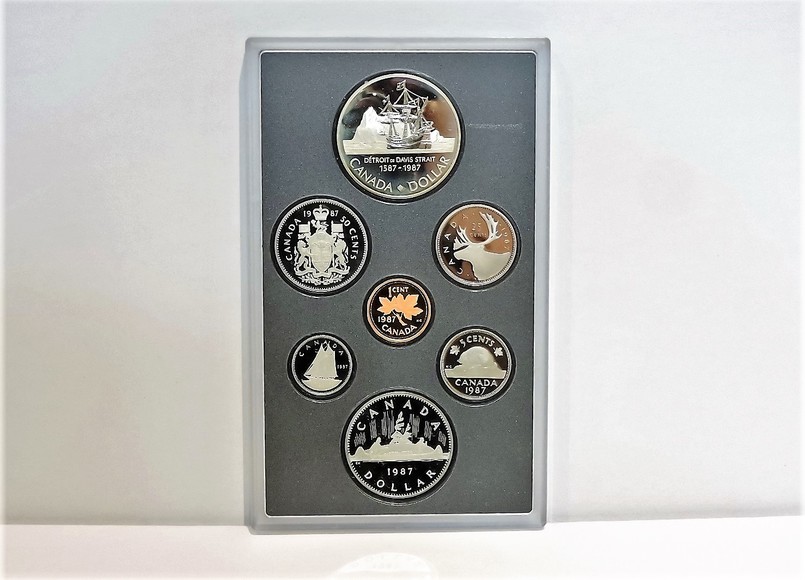 1987 Canada Proof Double Dollar Mint Set - Commemorates the 400th Anniversary of John Davis' North West Passage.
