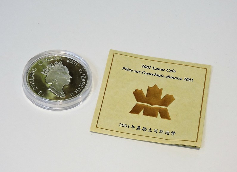 Image for 2001 STERLING SILVER LUNAR COIN ROYAL CANADIAN MINT