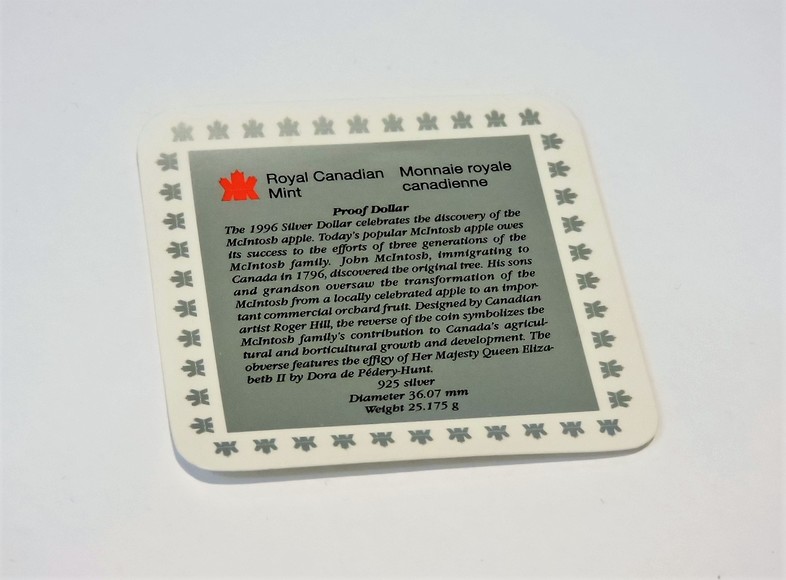 Image for MCINTOSH DOLLAR ROYAL CANADIAN MINT 1996