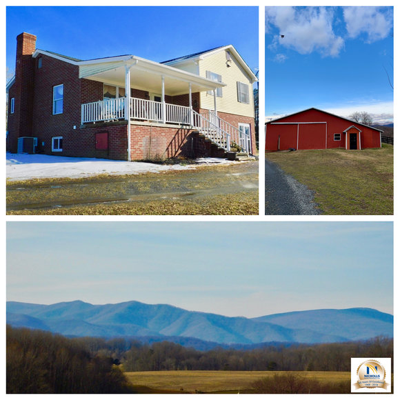 Image for 3 BR/2 BA Home on 11.7 +/- Acres w/12 Stall Barn, 3 Pole Barns, Fencing & Amazing Mountain Views in Madison County, VA--Sells to the Highest Bidder!!