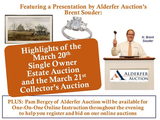 Image for Sweets, Treats and Antiques - An Evening of Treasures at Alderfer Auction: 3-11-19