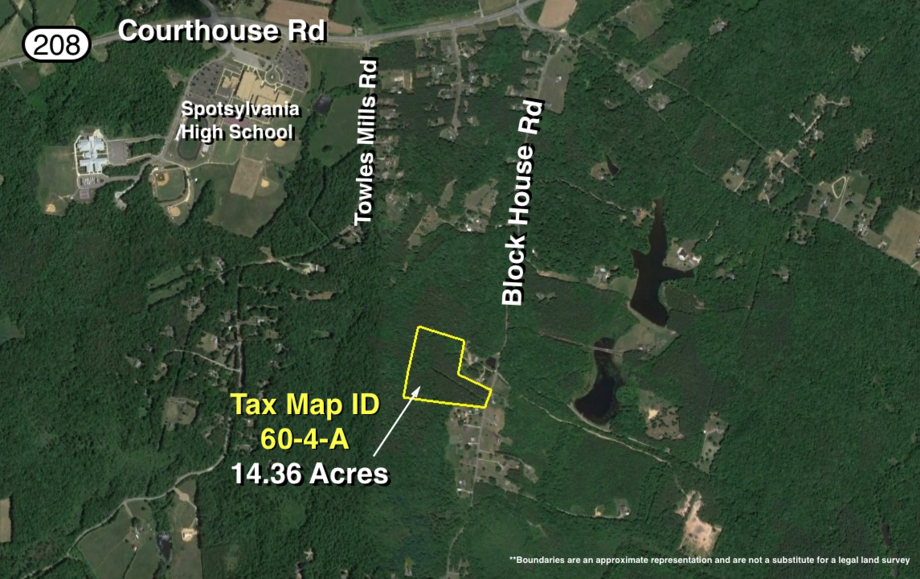 14.3 +/ Acres of Timber Land on Block House Rd. Near Spotsylvania High School