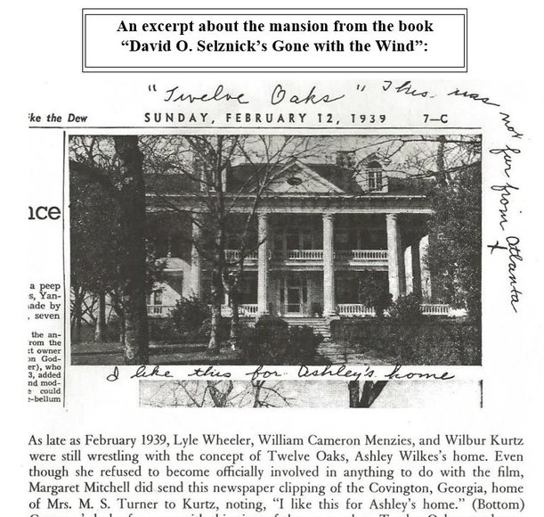 Image for Twelve Oaks, The Inspiration for Ashley Wilkes's Mansion in Gone with the Wind, Covington, Georgia, Legacy Property