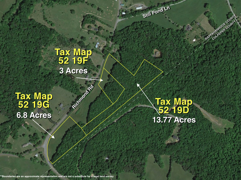 Image for 6.8 +/- Acres w/900' +/- of Frontage on Richmond Rd. in Rappahannock County, VA and 3 +/- Acres w/289' +/- of Frontage on Richmond Rd. in Rappahannock County, VA and 13.7 +/- Acres w/260' +/- of Frontage on Richmond Rd. in Rappahannock County, VA