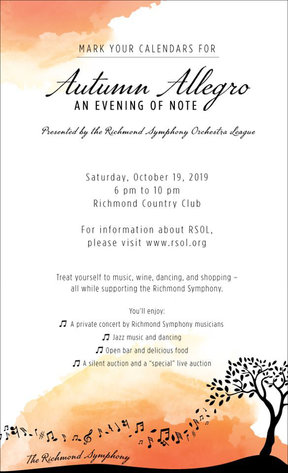 Image for Live Auction - Autumn Allegro: An Evening Of Note - Presented By The Richmond Symphony Orchestra League