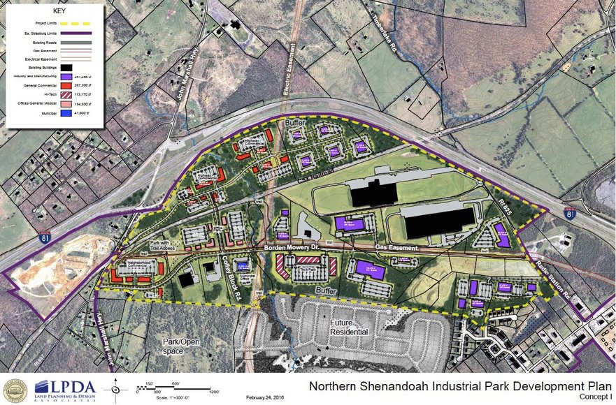 Image for 77.68 ± AC Development Site Along I-81 - North Shenandoah Business & Industrial Park - Borden Mowery Dr., Strasburg, VA 22657