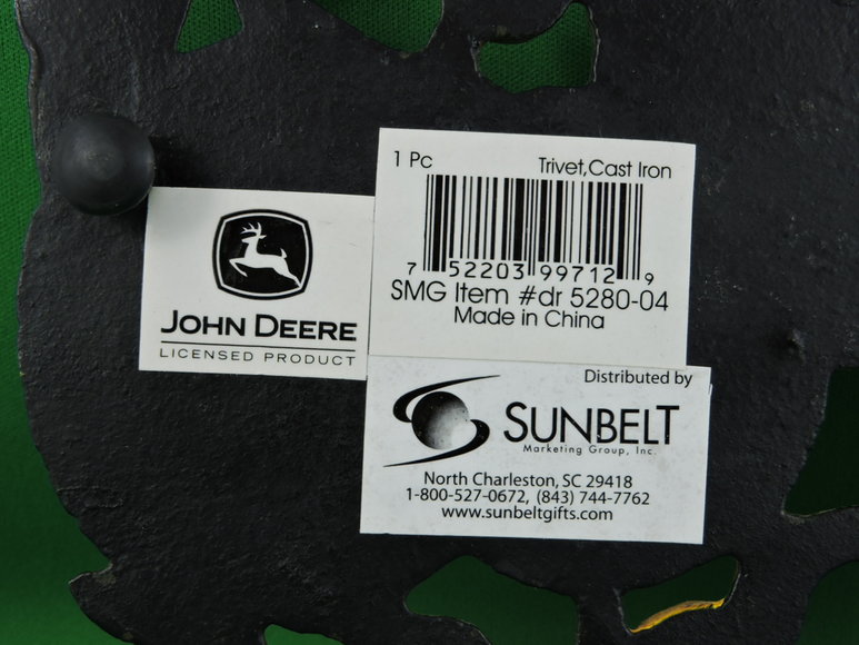 Image for John Deere Cast Iron Trivet - Kitchen Cooking