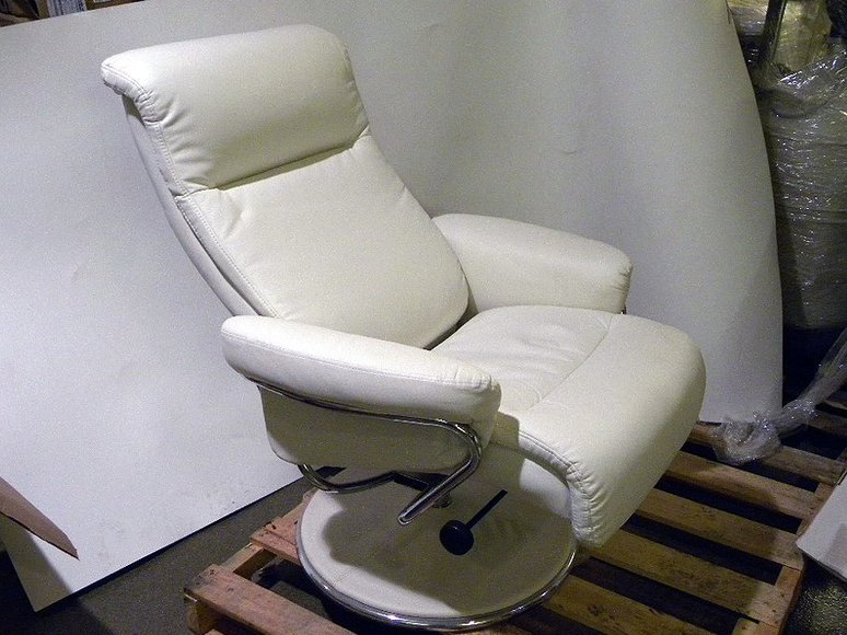 White Leather Recliner Chair