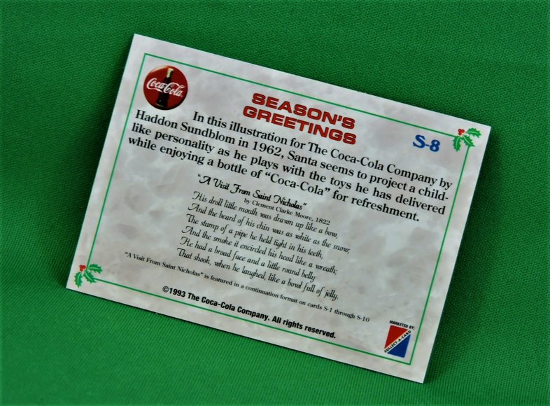 Image for Coca Cola - Santa - Coke Series 1993 1 Card S8