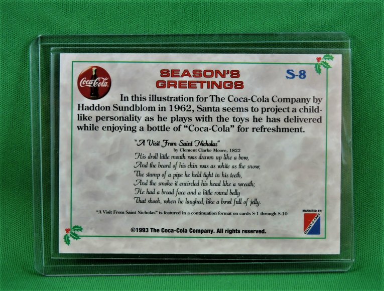 Image for Coca Cola Santa -1993 Collect-A-Card Coca Cola Series