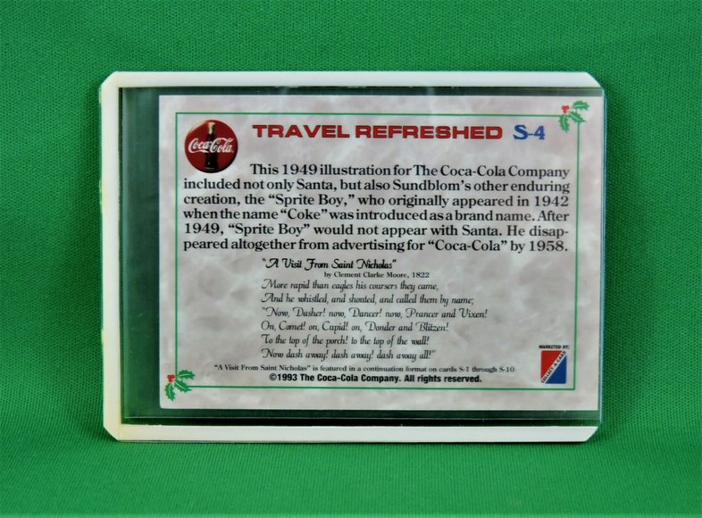 Image for Coca Cola Santa -1993 Collect-A-Card Coca Cola Series