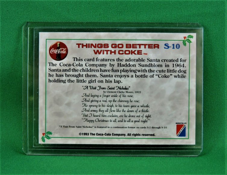 Image for Coca Cola Santa -1993 Collect-A-Card Coca Cola Series