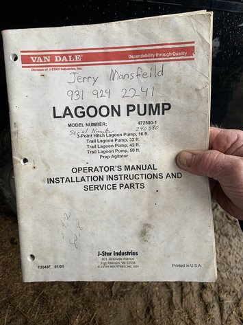 Image for 1991 John Deere 4255, lagoon pump