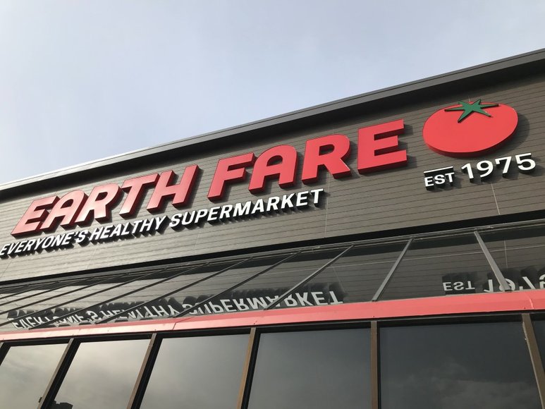 Former Earth Fare Grocery Store Liquidation Auction Coolers, Shelving