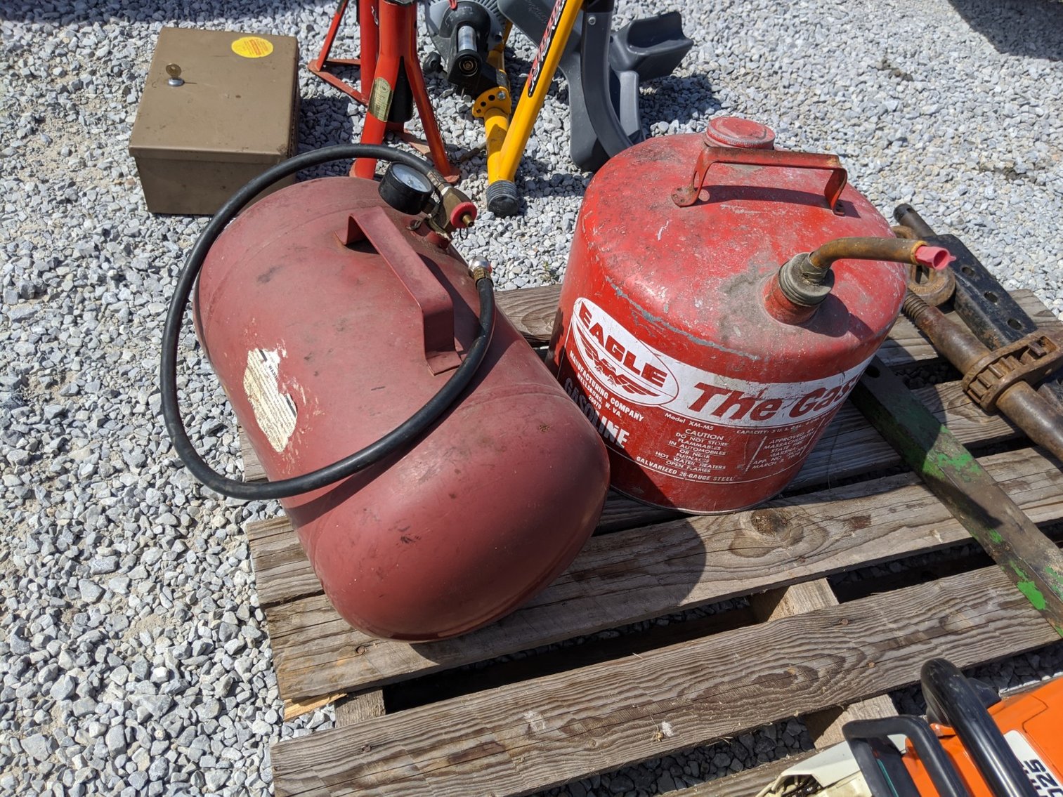 Air Tank and Metal Gas Can