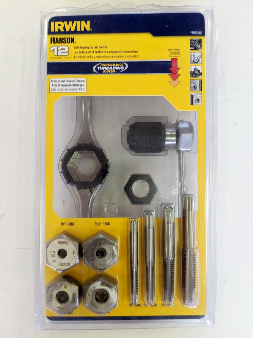 Irwin Hanson 12 Piece Self Aligning Tap and Die Set
