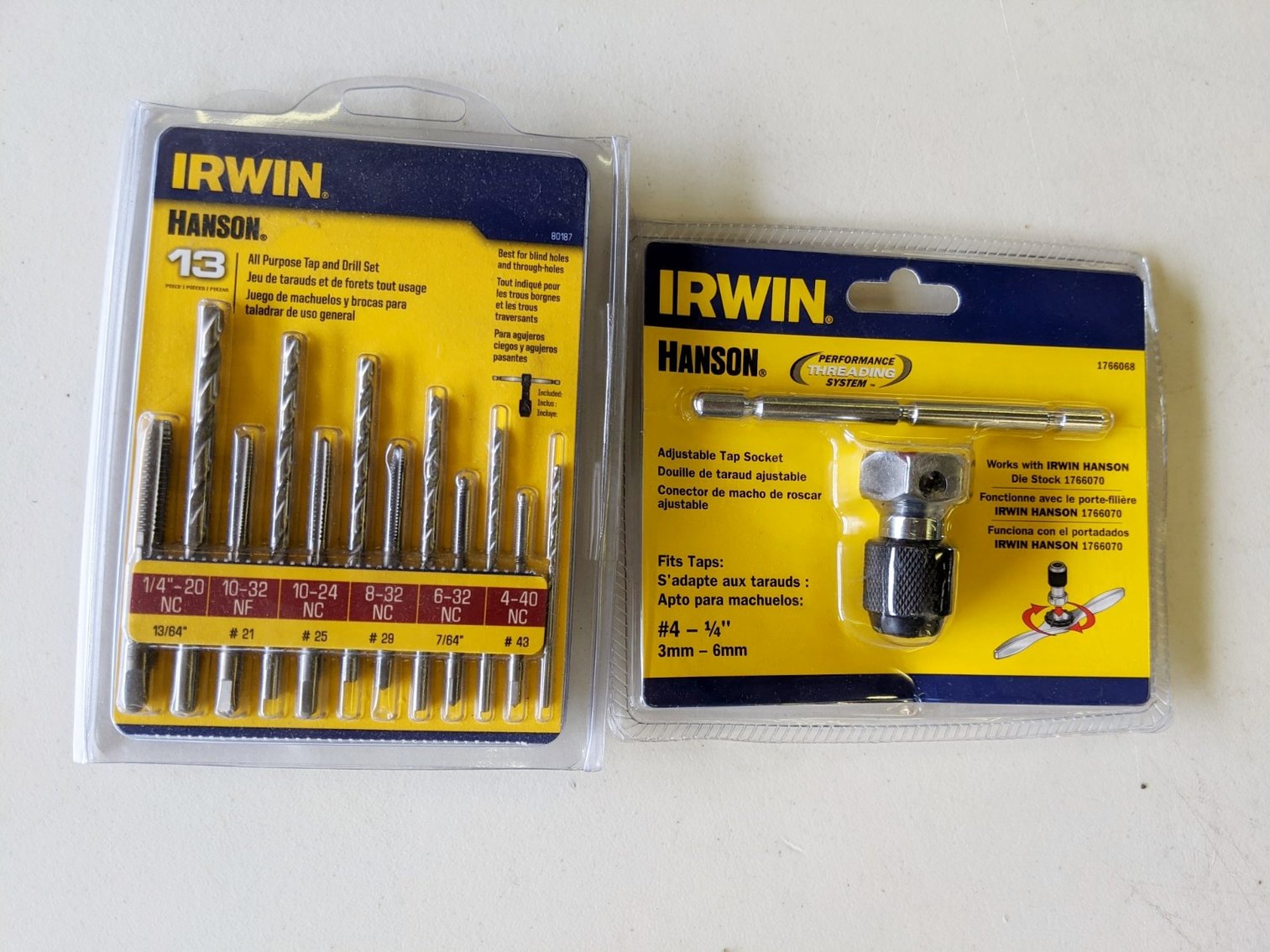 Irwin Hanson Thirteen Piece All Purpose Tap and Drill Set Plus Adjustable Tap Socket