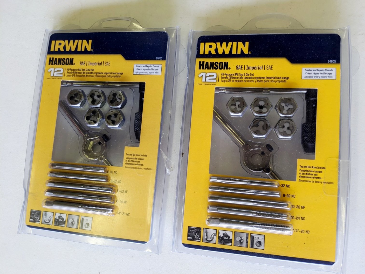 (2) Irwin Hanson 12 Piece SAE Tap And Die Sets