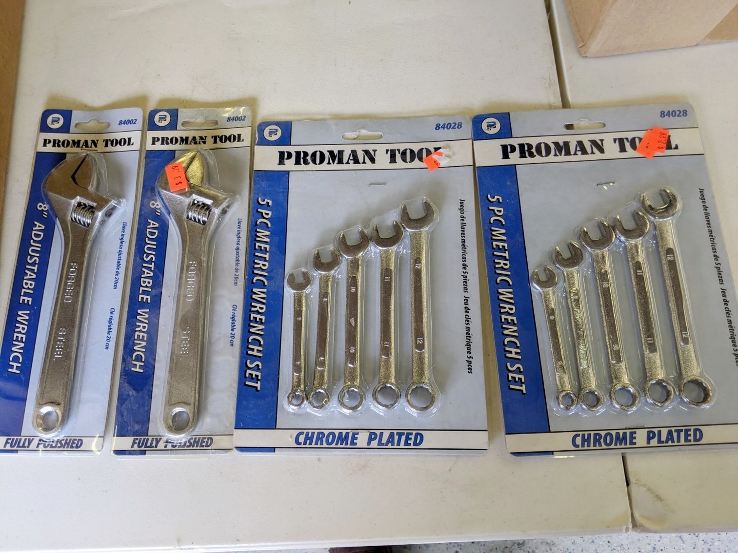 Proman Tools Adjustable Wrenches and Box End Metric Wrenches