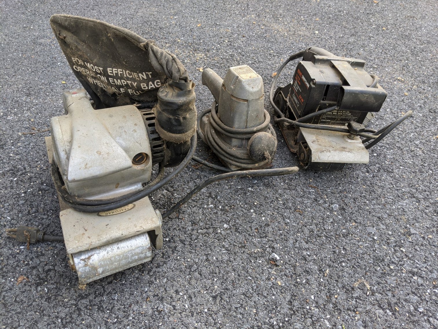 Three Craftsman Sanders