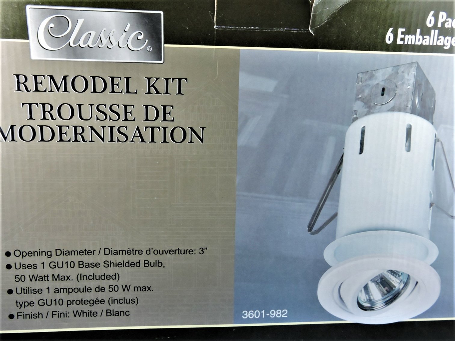 Image for Hardware Electrical Clearance Classic Remodel Lighting Kit
