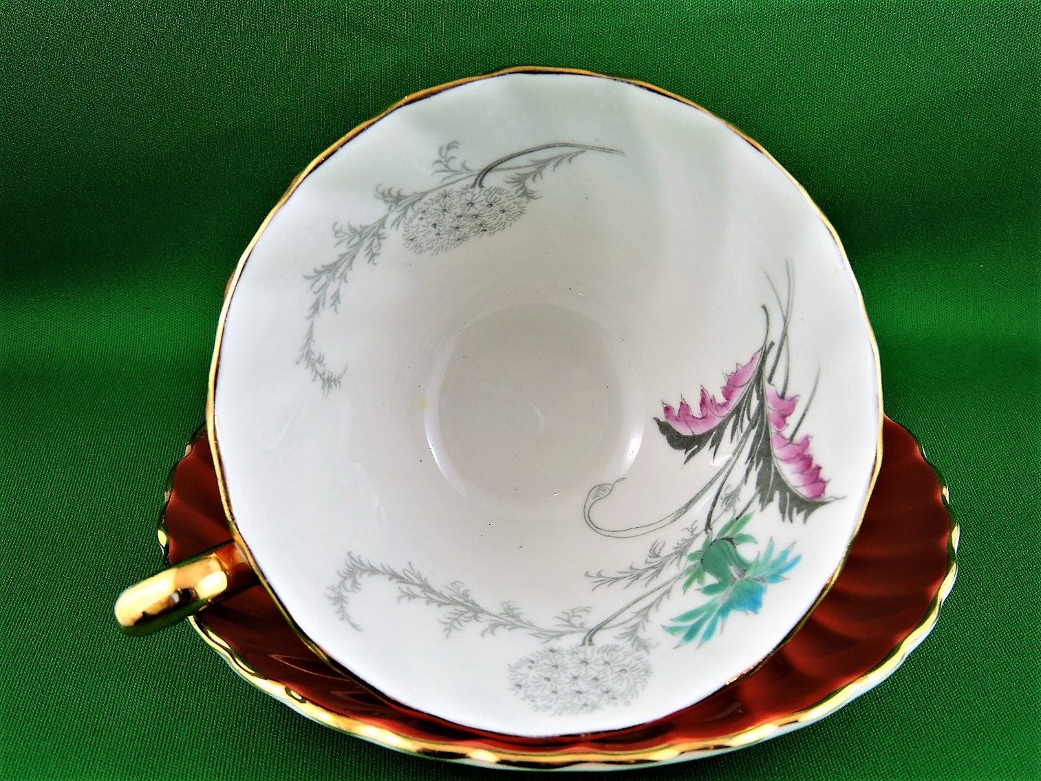 Image for Aynsley Fine Bone China Tea Cup and Matching Saucer - Made in England
