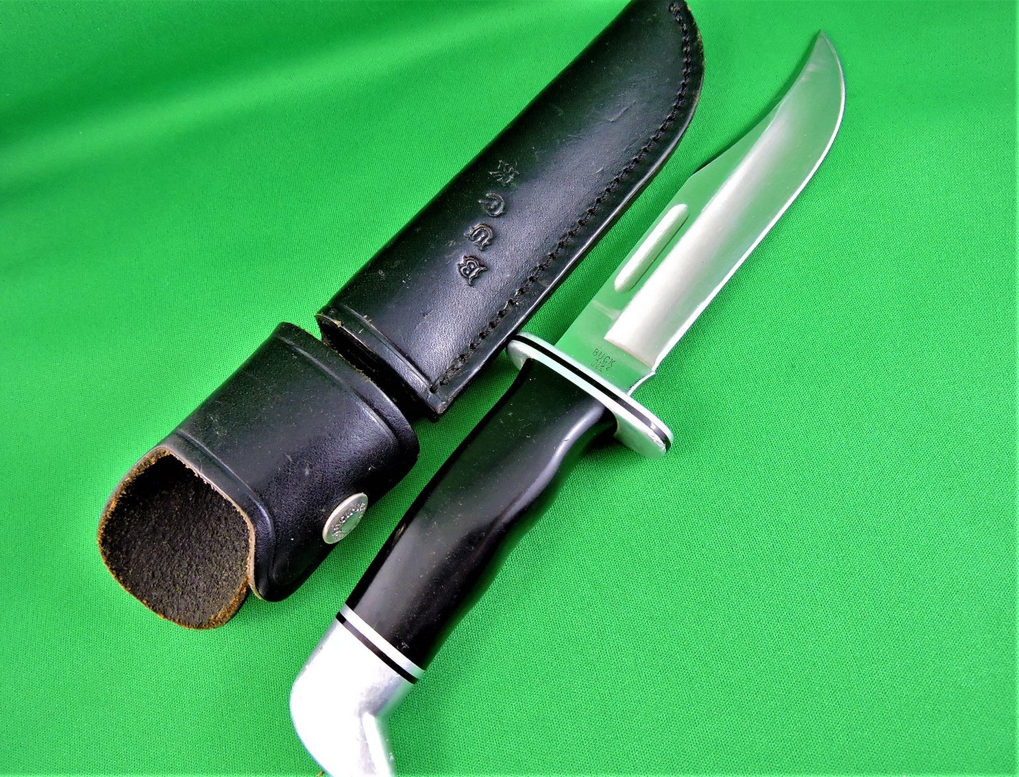 Image for Buck Hunting Knife #119 - Fixed Blade Knife with Sheath.