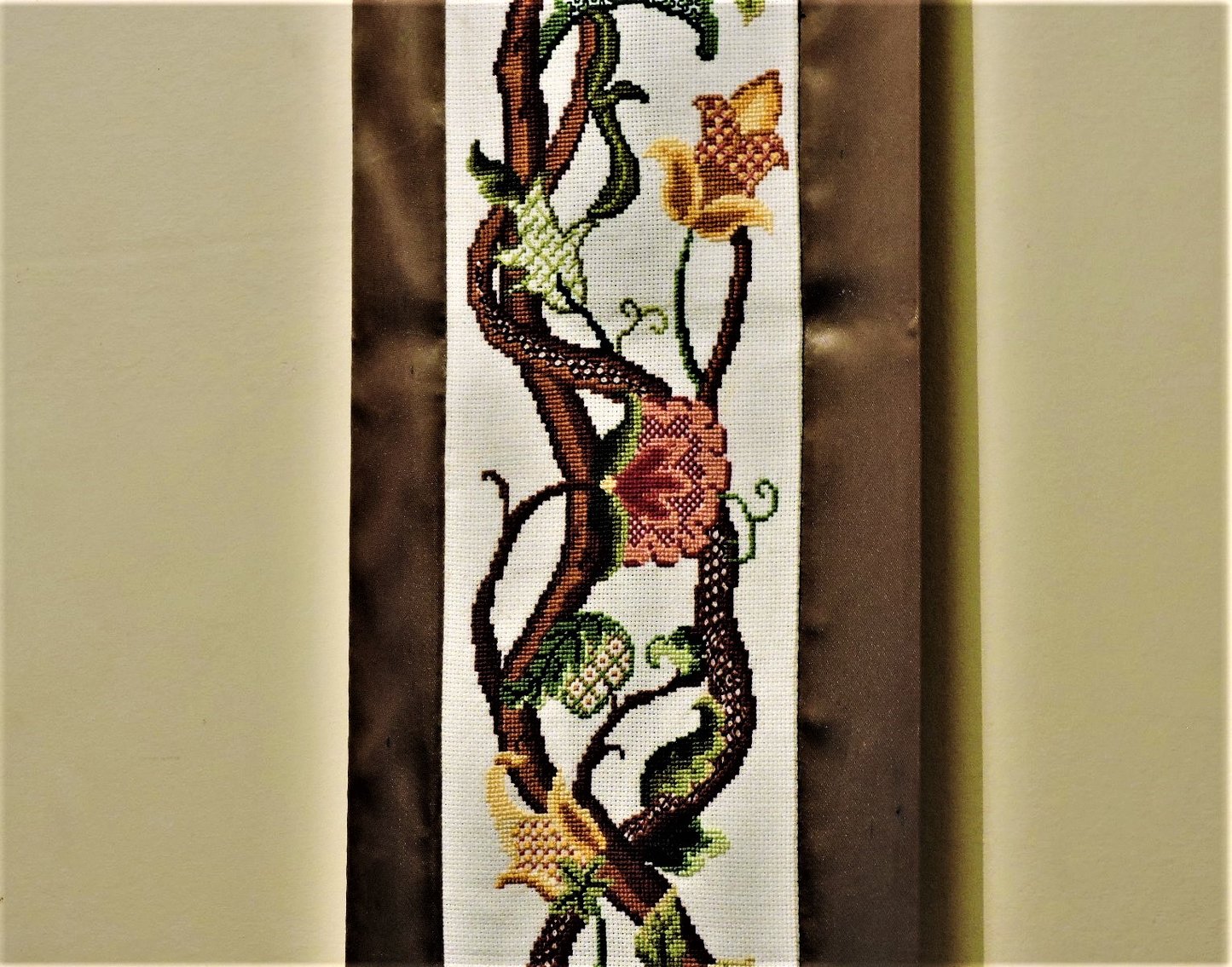 Image for Jacobean Cross Stitch Bell Pull - Vintage