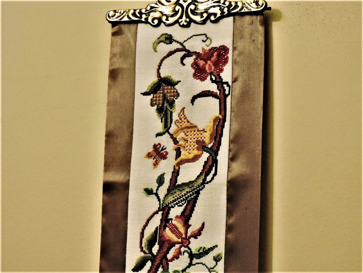 Image for Jacobean Cross Stitch Bell Pull - Vintage