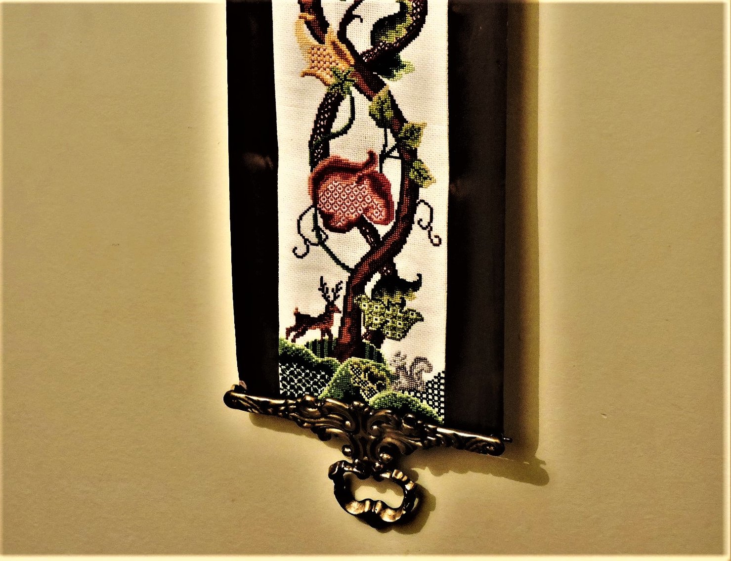 Image for Jacobean Cross Stitch Bell Pull - Vintage