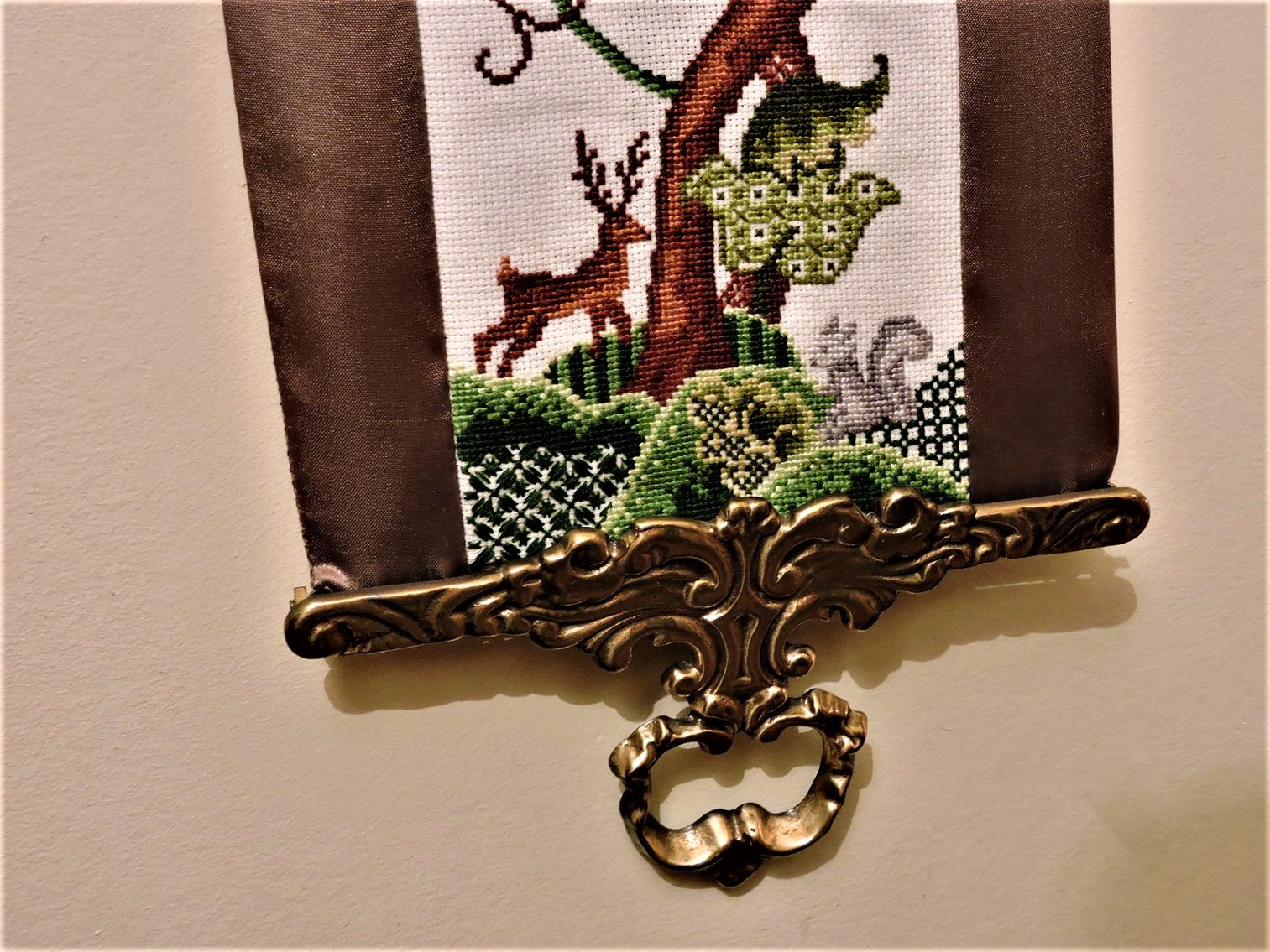 Image for Jacobean Cross Stitch Bell Pull - Vintage