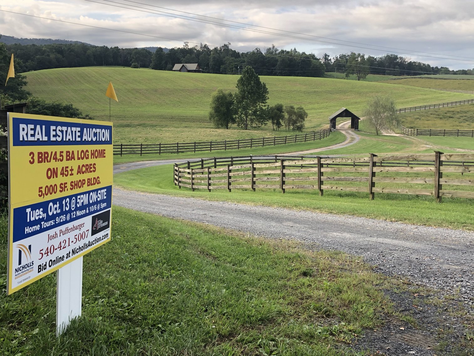 Image for Majestic 3 BR/4.5 BA Log Home on 45 +/- Acres w/5,000 sf. Shop--Augusta County, VA