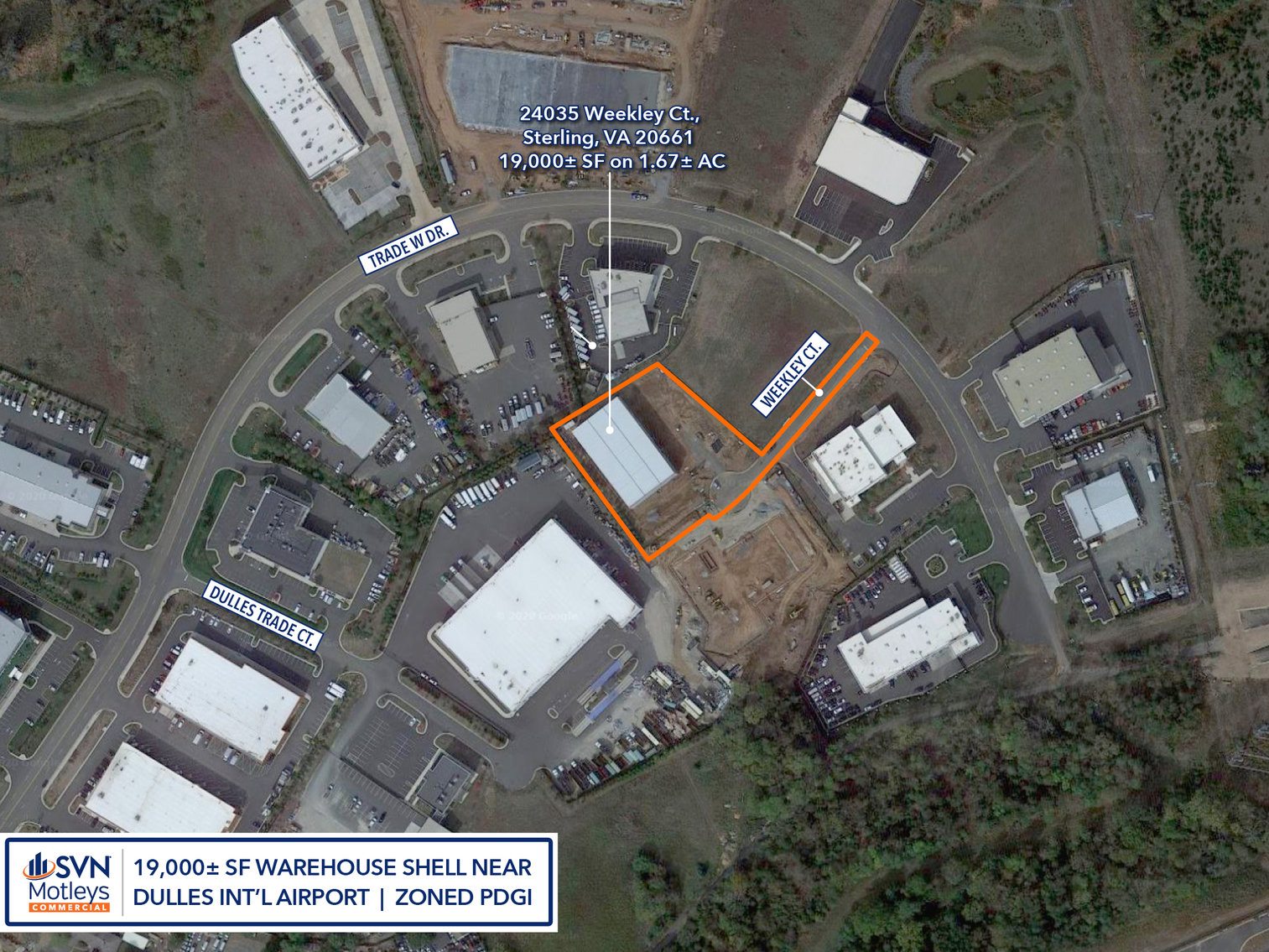 Image for SOLD! | Industrial Warehouse Shell | 19,000+ SF on 1.67 +/- AC | Assessed at $2,012,350 | 24035 Weekley Ct., Sterling, VA 20166